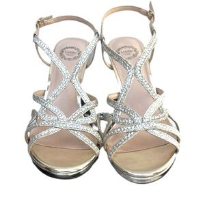 I. Miller Silver Strappy Women's Dressy Party Sandals size 8 new
